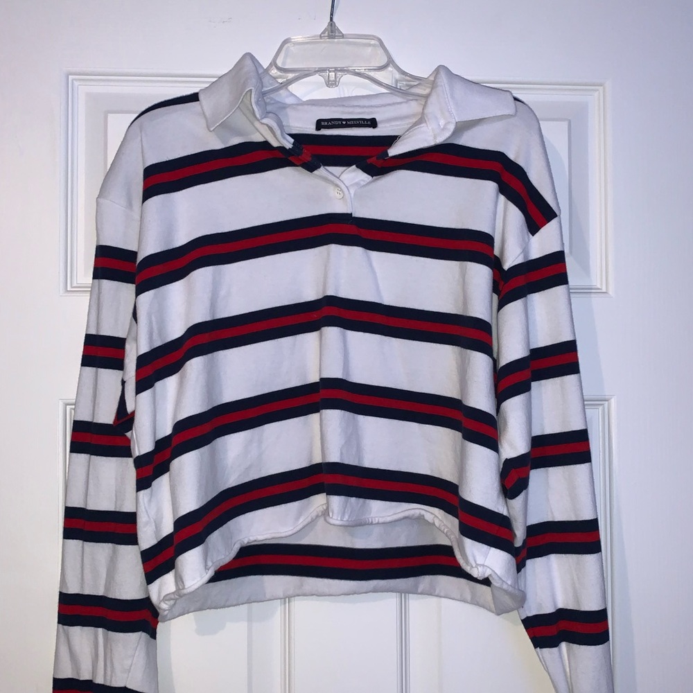 Brandy Melville Polo Cropped Long sleeve